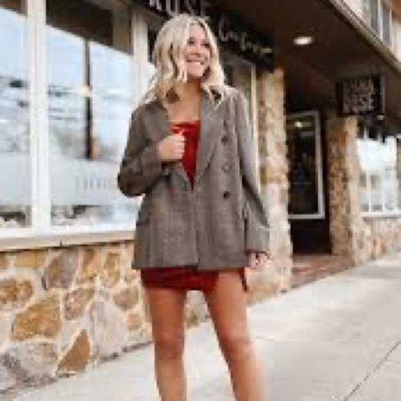 NWT By Together Blazer Oversized Plaid Double-Breasted Blazer Prince of Wales - Picture 10 of 12